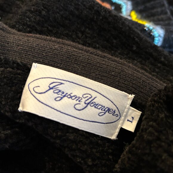 Jayson Younger Wool Blend Hand Beaded and Embroidered Cropped Cardigan - Picture 15 of 15